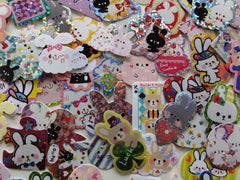 Cute Kawaii Rabbit Bunnies Flake Stickers - 70 pcs