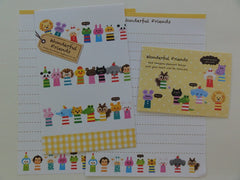 Cute Kawaii Kamio Wonderful Friends Animal Mini Letter Sets