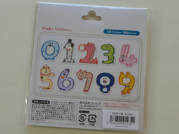 Cute Kawaii Q-Lia Number Animal Design Sticker Flakes Sack