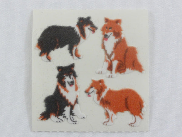 Sandylion Dog Fuzzy Sticker Sheet / Module - Vintage & Collectible