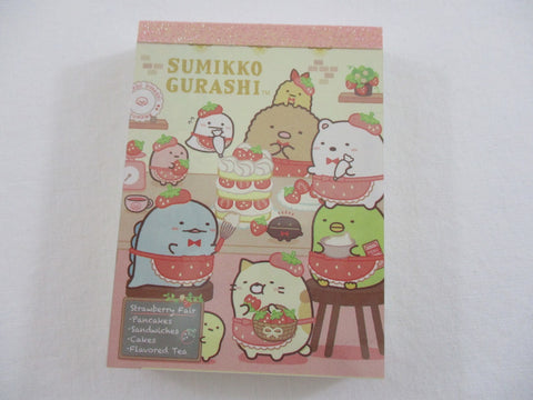 Cute Kawaii San-X Sumikko Gurashi Strawberry Fair Mini Notepad / Memo Pad - D - 2020