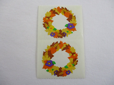Mrs Grossman Autumn Wreath Sticker Sheet / Module - Vintage & Collectible 1995