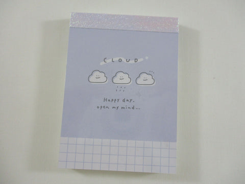 Cute Kawaii Q-Lia Happy Day Series - Clouds Mini Notepad / Memo Pad - Stationery Designer Paper Collection
