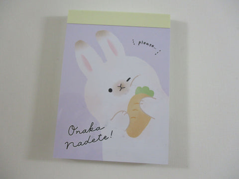 Cute Kawaii Crux Rabbit Bunny Onaka nadete Mini Notepad / Memo Pad - Stationery Designer Paper Collection