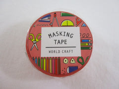 Cute Kawaii W-Craft Washi / Masking Deco Tape - Ready for School Study College C - for Scrapbooking Journal Planner Craft