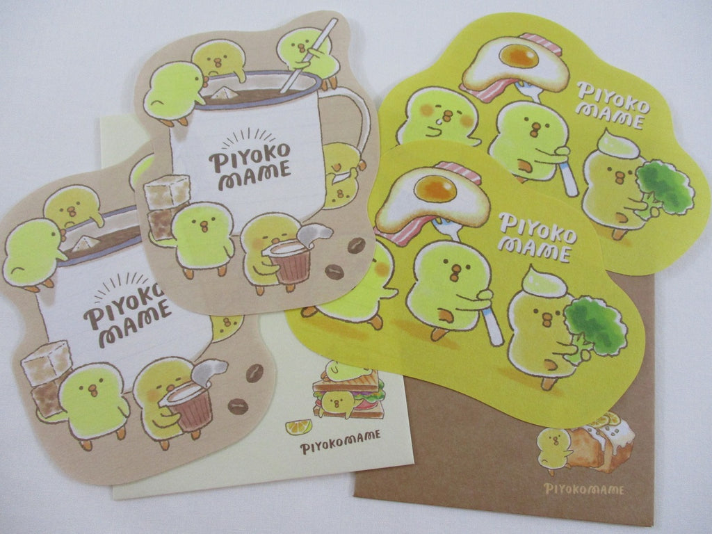 Cute Kawaii Mind Wave Chicks Chicken Little Cafe Omelette Letter Sets - Stationery Writing Paper Envelope Penpal