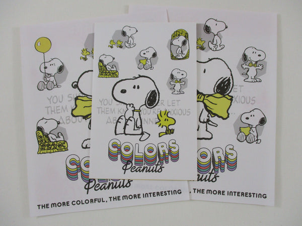 Cute Kawaii Peanuts Snoopy Colors Letter Set - Stationery Writing Pape ...