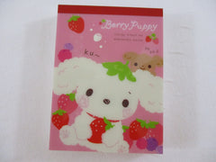 Vintage Rare VHTF - Cute Kawaii San-X Berry Puppy Mini Notepad / Memo Pad - F - Stationery Penpal Gift