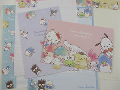 Cute Kawaii Little Twin Stars Hello Kitty Keroppi Pochacco My Melody Tuxedosam Purin Cinnamoroll Letter Sets - A - Writing Paper Envelope Stationery
