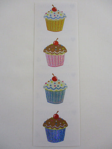 Mrs Grossman Sparkle Delightful Cupcake Reflections Sticker Sheet / Module - Vintage & Collectible