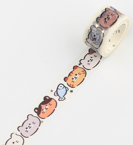 Cat Washi Tape, Animals Washi Tape, Lovely Washi Tape, Kawaii Washi Tape,  Funny Washi Tape, Cute Washi Tape, Kitty Washi Tape