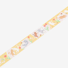 Cute Kawaii BGM Washi / Masking Deco Tape - Cat Feline Pet Kitten Playful - for Scrapbooking Journal Planner Craft