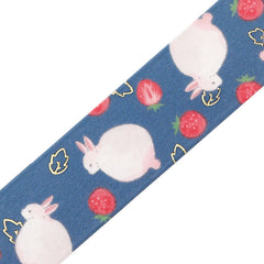 Cute Kawaii BGM Washi / Masking Deco Tape - Rabbit Bunny Hop Easter Pet Gold Accent B - for Scrapbooking Journal Planner Craft