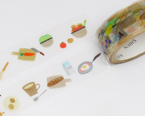 Cute Kawaii Saien Washi / Masking Deco Tape - Cozy Kitchen Home Cooking Time - for Scrapbooking Journal Planner Craft Diary Planner Gift