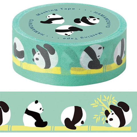 Cute Kawaii Hamamonyo Washi / Masking Deco Tape ♥ Panda Bear Playful Bamboo for Scrapbooking Journal Planner Craft