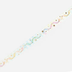 Cute Kawaii BGM Thin Washi / Masking Deco Tape -  Pastel Rainbow Ribbon - for Scrapbooking Journal Planner Craft Diary Notebook Gift