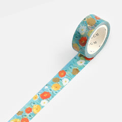 Cute Kawaii BGM Washi / Masking Deco Tape - Beautiful Poppy Flower Bloom Garden Love - for Scrapbooking Journal Planner Craft