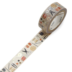 Cute Kawaii Saien Washi / Masking Deco Tape - Sewing Craft Supplies Hobby Thread Button - for Journal Planner Craft Diary Planner Scrapbook Notebook Art Stationery Gift