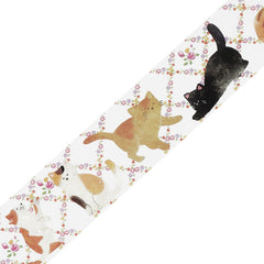 Cute Kawaii BGM Deco Tape - Cat Kitten Feline Pet - for Scrapbooking Journal Planner Craft