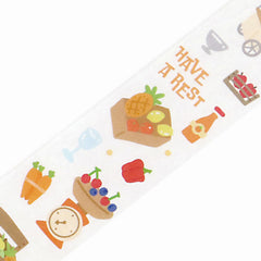 Cute Kawaii BGM Washi / Masking Deco Tape - Harvest Market Fruit Vegetable Farmer fresh - for Scrapbooking Journal Planner Craft