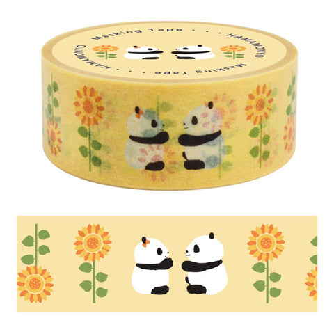 Cute Kawaii Hamamonyo Washi / Masking Deco Tape ♥ Panda Bear Sunflower for Scrapbooking Journal Planner Craft