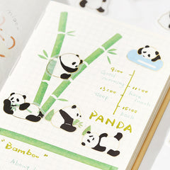 Cute Kawaii BGM Flake Stickers Sack - Panda Bear - for Journal Agenda Planner Diary Scrapbooking Craft Gift