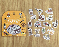 Cute Kawaii BGM Land of Fairy Series Flake Stickers Sack - Bakery Cafe Coffee Drink Cake Dessert Sweet - for Journal Agenda Planner Scrapbooking Craft Schedule Stationary