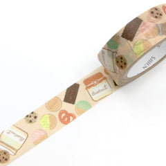Cute Kawaii Saien Washi / Masking Deco Tape - Jar of Cookies Biscuit Sweet Snacks Food - for Scrapbooking Journal Planner Craft Diary Gift