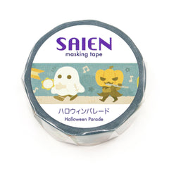 Cute Kawaii Saien Washi / Masking Deco Tape - Halloween Parade Autumn Pumpkin Scary Ghost - for Scrapbooking Journal Planner Craft Diary Gift