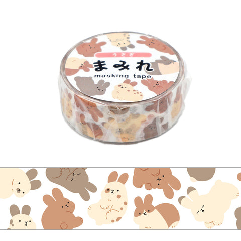 Cute Kawaii World Craft Animal Washi / Masking Deco Tape - Rabbit Bunny - for Scrapbooking Journal Planner Craft Stationery Agenda Schedule