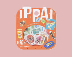 Cute Kawaii BGM Flake Stickers Sack - Snacks Chips Popcorn Biscuits Fun Food - for Journal Agenda Planner Diary Scrapbooking Craft Gift