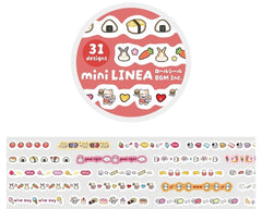 Cute Kawaii BGM Roll of Sticker Strips - A Cat Rabbit Carrot Bread Cookie Strawberry - for Scrapbooking Journal Planner Craft Project Gift Diary Schedule Organizer Calendar Notebook