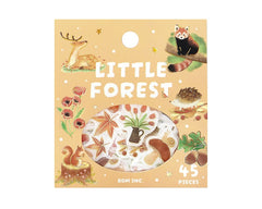 Cute Kawaii BGM Flake Stickers Sack - Little Forest Series - Brown Autumn Fall Mushroom Tulip Deer Hedgehog Squirrel Fox Leaves - for Journal Agenda Planner Scrapbooking Craft Diary Gift