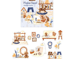 Cute Kawaii Papier Platz Flake Stickers Sack - Cozy Room Home Kitchen Dog Puppy Poodle Pet Animal - for Journal Diary Planner Agenda Schedule Scrapbook Craft Gift