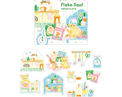 Cute Kawaii Papier Platz Flake Stickers Sack - Cozy Room Home Kitchen Cat Tabby Animal - for Journal Diary Planner Agenda Schedule Scrapbook Craft Gift