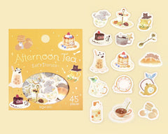 Cute Kawaii BGM Flake Stickers Sack - Afternoon Tea Series - Cream Chocolate Sweets - for Journal Agenda Planner Scrapbooking Craft Diary Gift