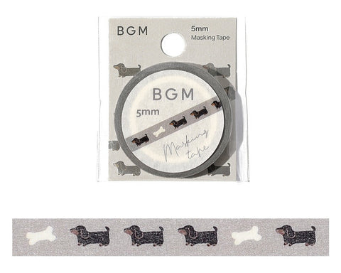 Cute Kawaii BGM Thin Washi / Masking Deco Tape - Dog Puppy Pet - for Scrapbooking Journal Planner Craft Diary Notebook Gift