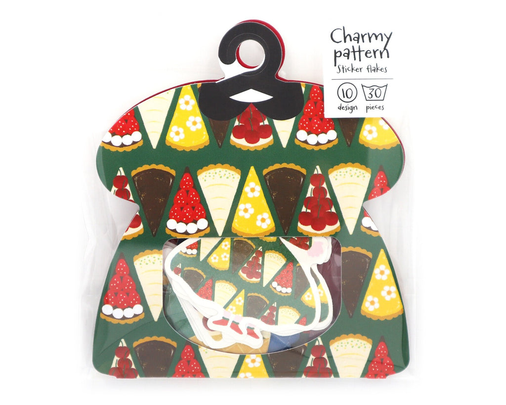 Cute Kawaii World Craft Charmy Pattern Flake Stickers Sack - Fruit Pie - for Journal Agenda Planner Diary Scrapbook Craft Gift Art Decor