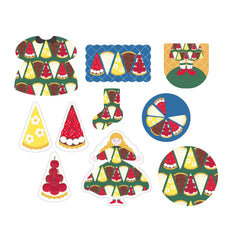 Cute Kawaii World Craft Charmy Pattern Flake Stickers Sack - Fruit Pie - for Journal Agenda Planner Diary Scrapbook Craft Gift Art Decor