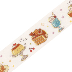 Cute Kawaii BGM Washi / Masking Deco Tape - Foil Stamping / Accents - Cherry Sweet Strawberry Cake Toast Coffee  Bakery - for Diary Journal Planner Craft Stationery Agenda Schedule Gift