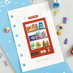 Cute Kawaii BGM Puffy Foam Sticker Sheet - Snack Food Chips Nuts Gum Candy Biscuit Cookies for Diary Journal Planner Craft Organizer Schedule Stationery Scrapbook