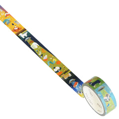 Cute Kawaii World Craft Washi / Masking Deco Tape - UFO Alien Night Light - for Scrapbooking Journal Planner Craft