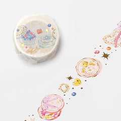 Cute Kawaii BGM Washi / Masking Deco Tape - Candy Sweet Candies Dreamy A - for Scrapbooking Journal Planner Craft