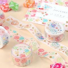 Cute Kawaii BGM Washi / Masking Deco Tape - Candy Sweet Candies Dreamy B - for Scrapbooking Journal Planner Craft