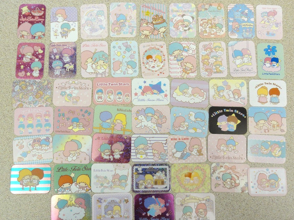 Cute Kawaii VHTF Sanrio Little Twin Stars Flake Sack Stickers 2012 - 50 pcs - Vintage Collectible