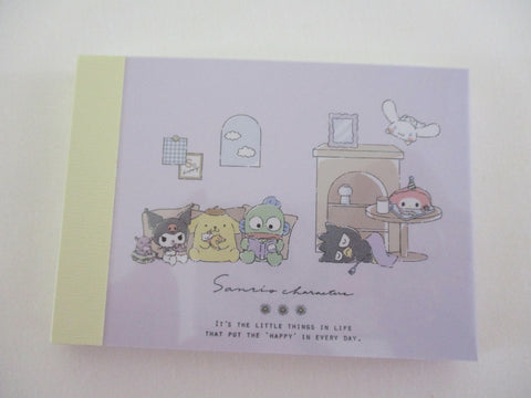 Cute Kawaii Sanrio Characters Kuromi Purin Hangyodon Badtz Maru My Melody Cinnamoroll Little Things In Life Mini Notepad / Memo Pad - Stationery Designer Paper Collection Collectible preowned