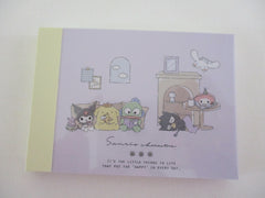 Cute Kawaii Sanrio Characters Kuromi Purin Hangyodon Badtz Maru My Melody Cinnamoroll Little Things In Life Mini Notepad / Memo Pad - Stationery Designer Paper Collection Collectible preowned