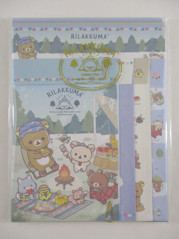 Cute Kawaii San-X Rilakkuma Advanture Outdoor Camping Letter Set Pack - B 2023 - Stationery Writing Paper Envelope Penpal