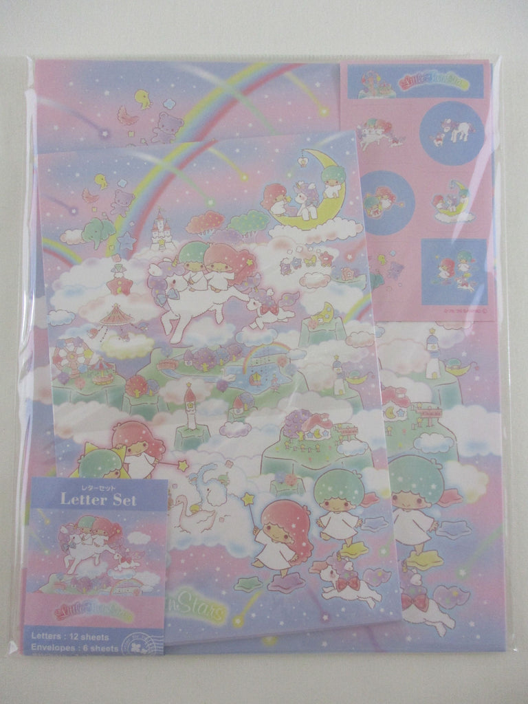 Cute Kawaii Sanrio Little Twin Stars Letter Set Pack - Stationery Writing Paper Envelope Penpal