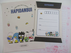 Cute Kawaii Sanrio Characters Hapidanbui Badtz Pekkle Pochacco Keroppi Letter Set 2023 - Writing Papers Envelope